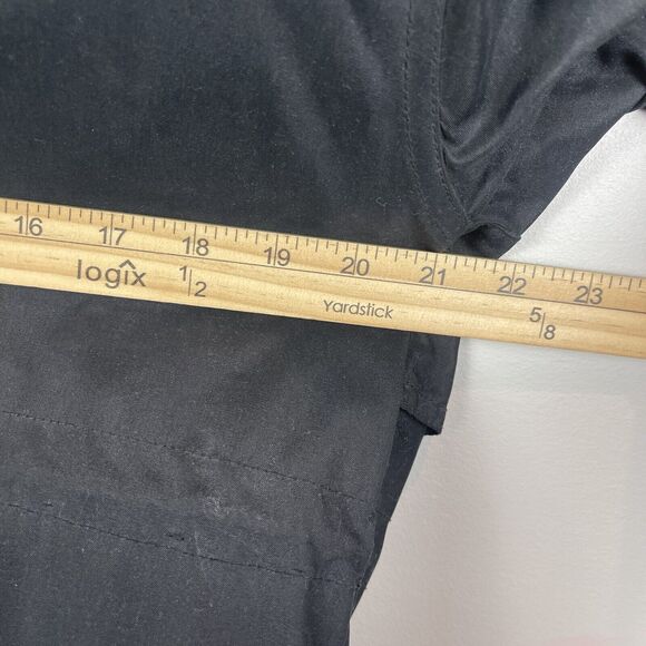 Talbots Womens Coat Jacket Sz S Black Vintage Faux Fur Hood Cool Weather Buttons - Picture 11 of 12